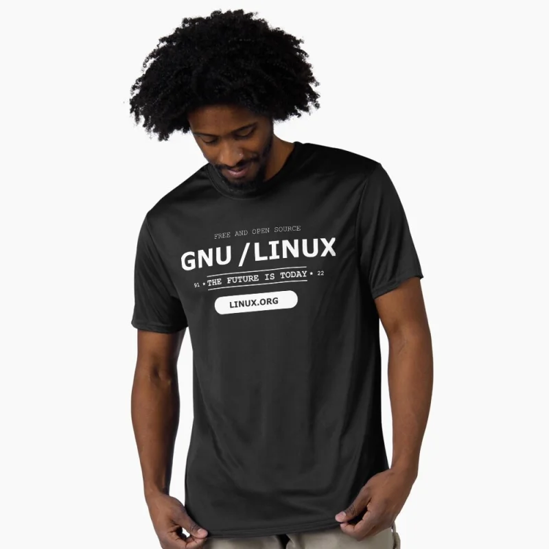 

GNU / Linux The future is today Funny Developer Gift t shirt for Software Engineer Graphic clothes All size Tops