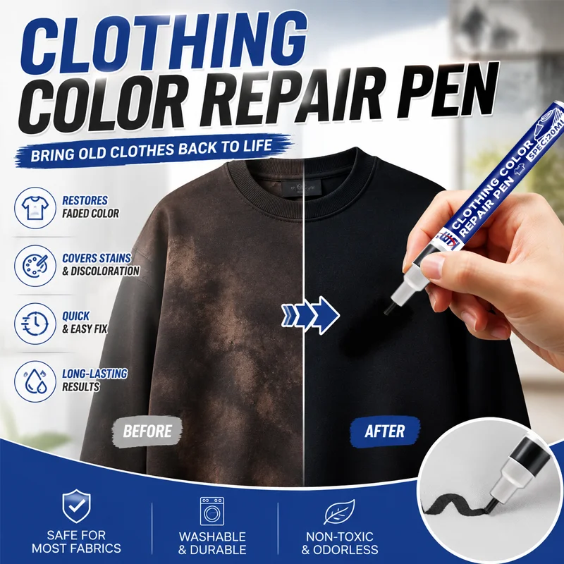 IFUBO Clothing Color Repair Pen Fabric Touch Up Marker Restore Faded Garment Cover Stain For Sweatpants Down Jacket Leather Bags