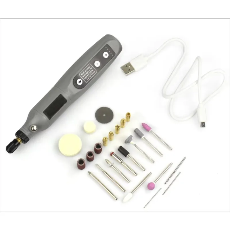 Mini Electric USB Charging Drill Practical DIY Tool Set Multi-purpose 5-level grinding and light polishing tool
