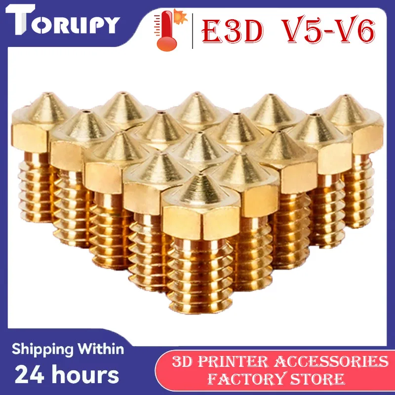 Wholesale E3D V6 V5 3D Printer Hotend Nozzle 1.75m Brass Material 2.0mm Inner Diameter Suitable For Prusa I3 MK3S/Titan Extruder