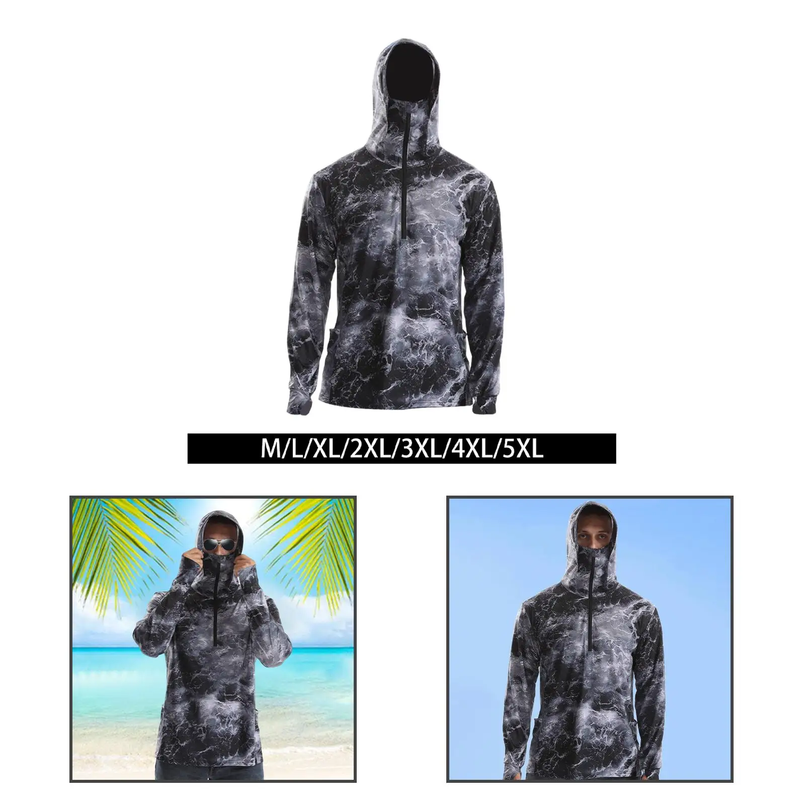 

Men's Sun Protection Hoodie Shirt Fishing Shirt Comfortable Sun Shirts Cooling