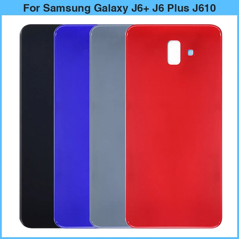 New For Samsung Galaxy J6 Plus 2018 J610 J610F SM-J610F/DS Plastic Battery Back Cover Rear Door Battery Housing Case Replace