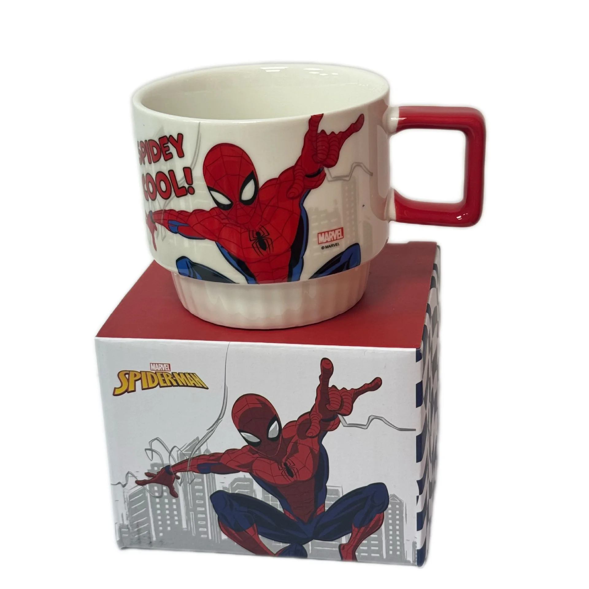 

Cartoon Marvel Spider-Man Ceramic Mug Ldeal for Children To Drink Water Breakfast Cup Birthday Gift Anime Two-Dimensional Boy