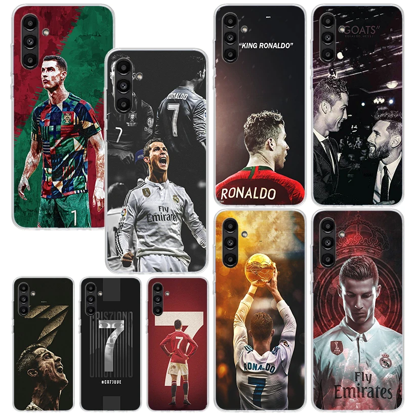 C-CR7 Football Star R-Ronaldo Phone Case For Samsung Galaxy A15 A25 A35 A55 A14 A24 A34 A54 A13 A23 A33 A53 A12 A22 A32 A52 A05S