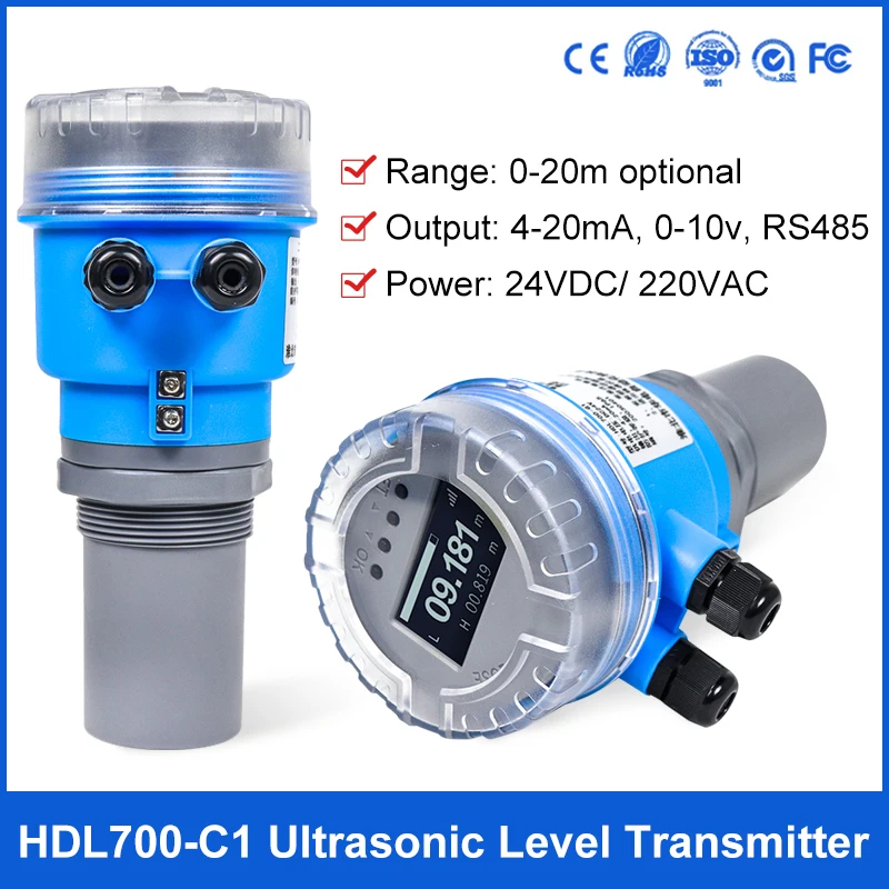 0-30M water tank wireless ultrasonic water level sensor Any range within 5~60m