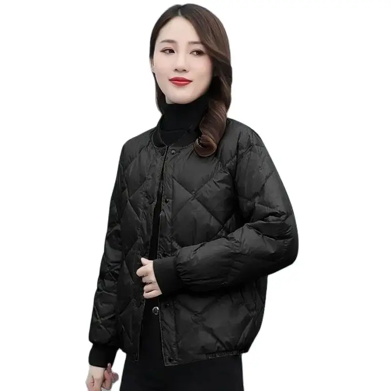 

2023 New Autumn Winter Down Cotton Jacket Women's Standing Collar Short Cotton Coat Warm Casual Korean Overcoat Female Tops