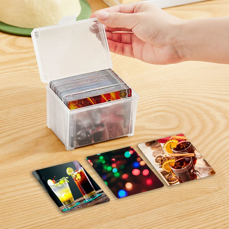 

Transparent Idol Photo Storage Case Plastic Kpop Albums Photocards Small Card Collection Organizer Photo Card Holder Box