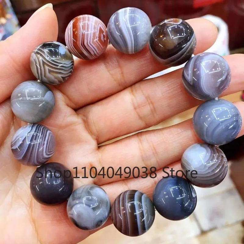 Nanjing Yuhuashi Bracelet Wrapped with Silk Agate Chalcedony Original Stone Transfer Bracelet Jewelry for Men and Women