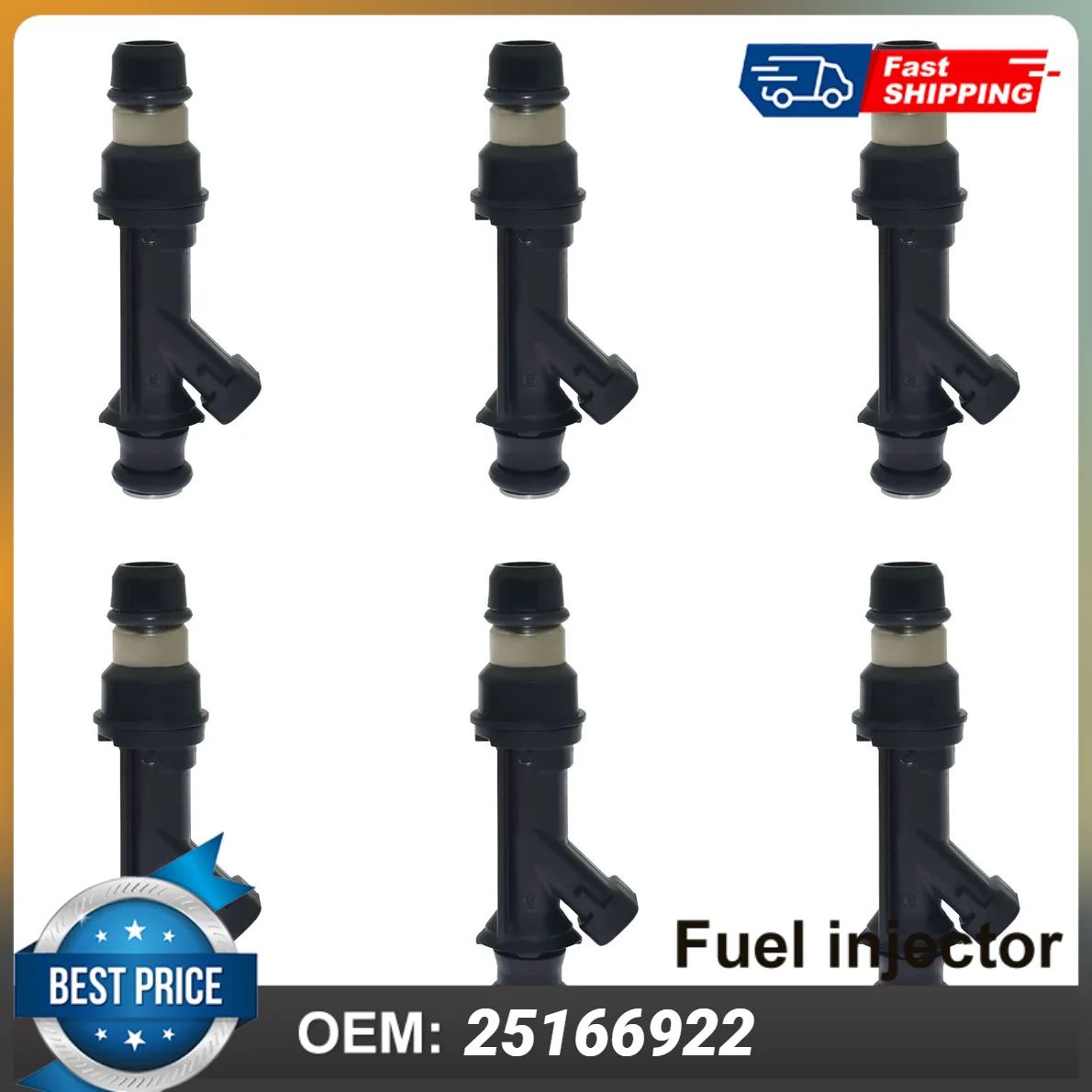 

6PCS Fuel Injector 25166922 25323972 For Honda Passport, Isuzu Amigo Rodeo Trooper 1998