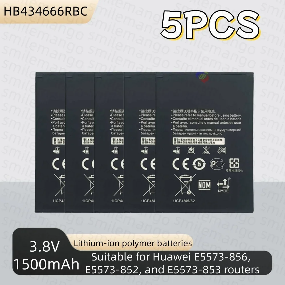 High Capacity 1500mAh HB434666RBC Battery For Huawei Router E5573 E5573S E5573s-32 E5573S-320 E5573s-606 -806 Batteries