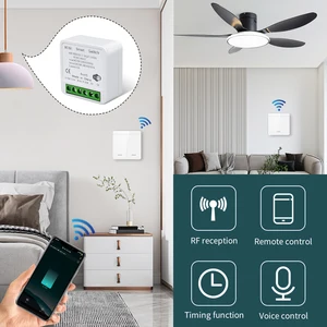 Tuya Smart WiFi Wireless Light Switch, RF 433MHz, 1 Gang, 2 Gang, 3Gang, Wall Switch, Life App, Voice Control, Alexa, Google Home 8 Main Sales Wall Switch - №5