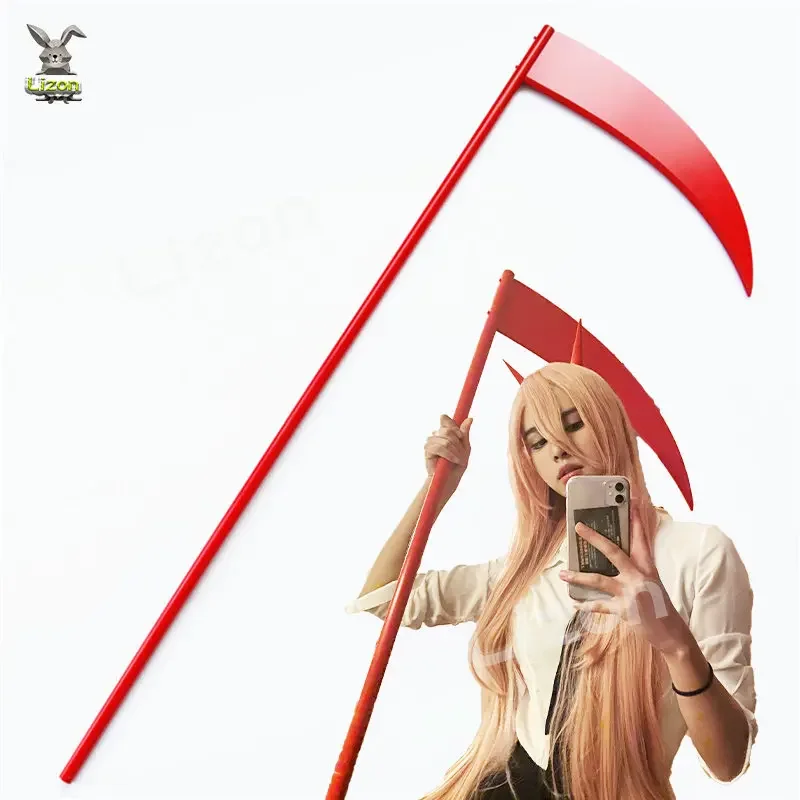 Anime Chainsaw Man Power Cosplay Red Sickle Power Horn Chainsaw Man Props Power Red Sickle/Horn Halloween