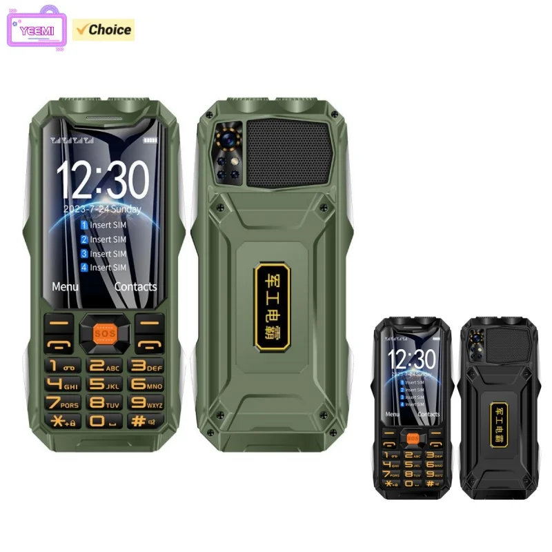 YEEMI Q9 GSM 2G Instock 4.0inches Mobile Phone 64MB RAM+ROM Four SIM Cards 18000mAh Multi-language Cheap Unlocked Cellphone