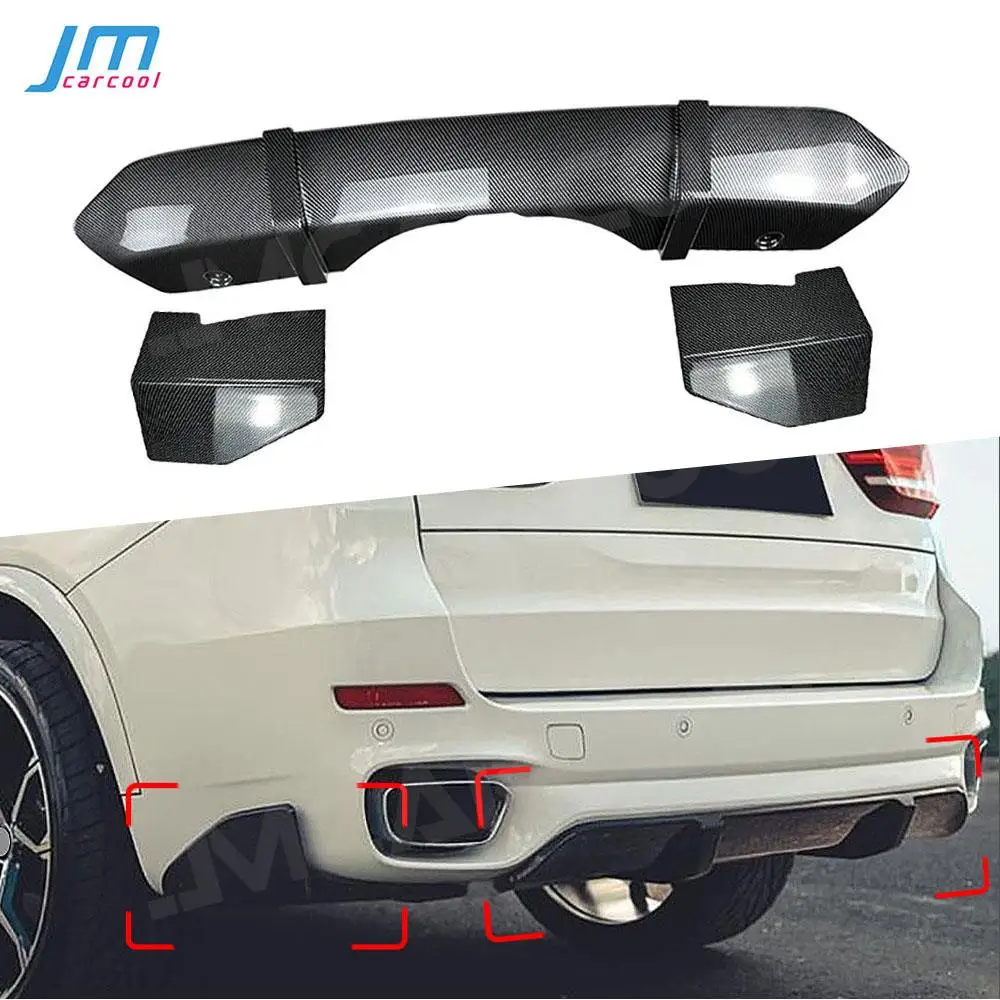 

ABS Car Rear Diffuser Bumper Lip Side Splitter Spoile for BMW X5 F15 M Sport 2014-2018 Bumper Protector Decoration Accessories