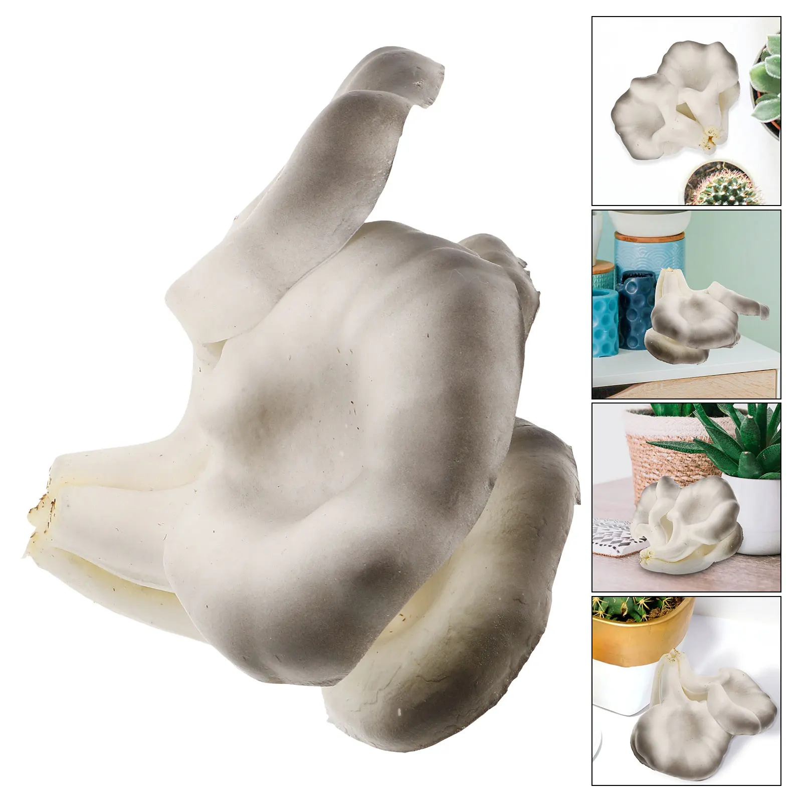 

Eva Simulated Oyster Mushroom Garden Decor Large Vivid Mushroom Ornament Home Plant Bonsai Outdoor Yard Decoration