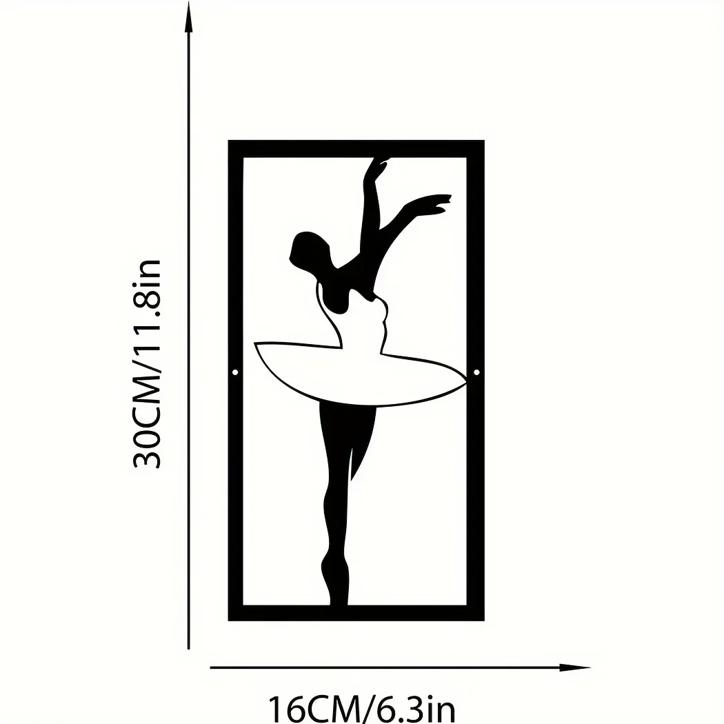 FOTO 3 - балерина металлический настенный