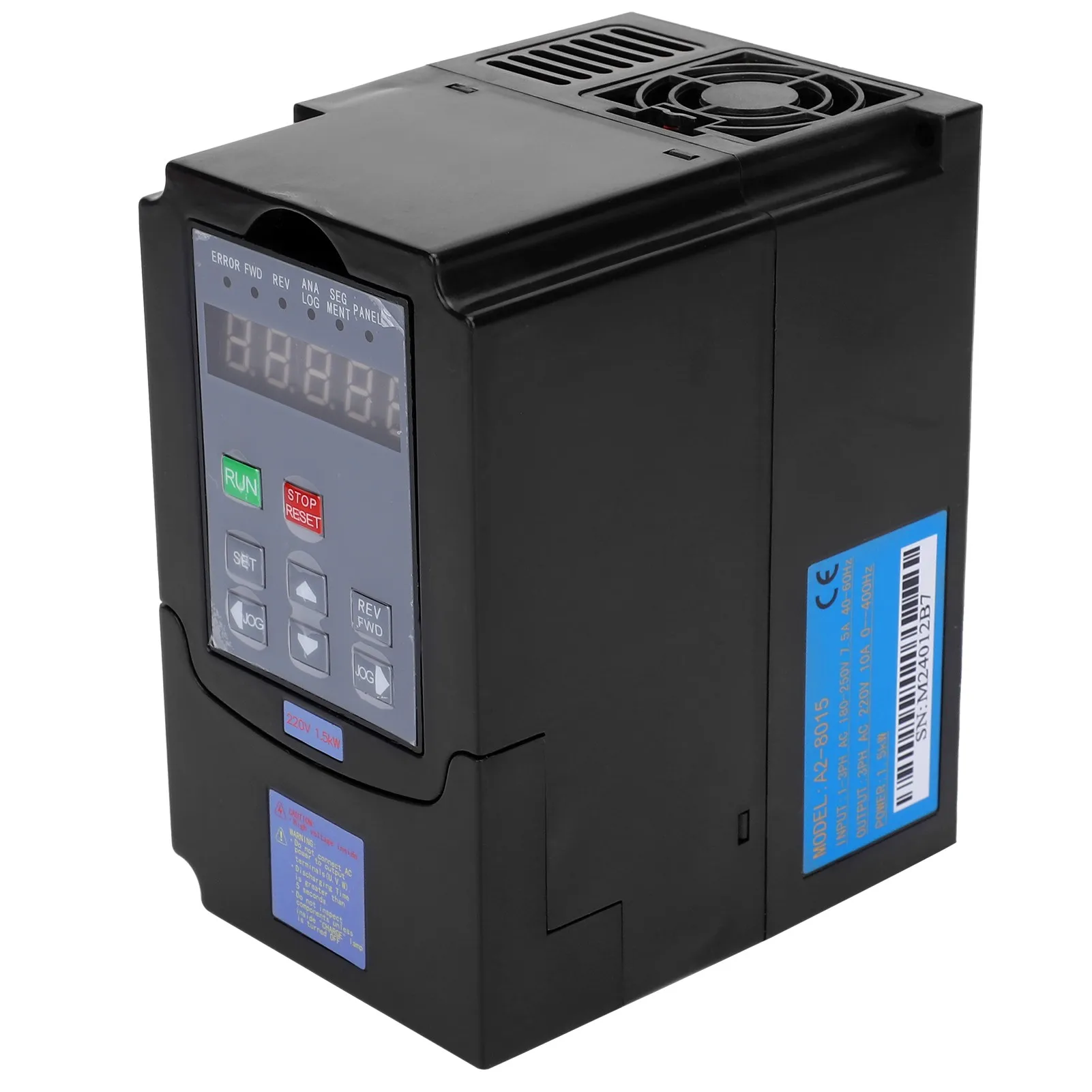 

Variable Frequency Inverter 1/3 Phase Input AC180-250V 3‑Phase Output 220V A2-8015 1.5KW