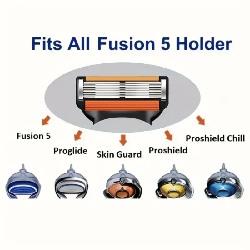 4/12/.../24/40 Pcs 5-layer Comfort Glide Men's Razor Shaving Shaver Male Face Beard Hair Trimmer Blades Replacement Refills Gift