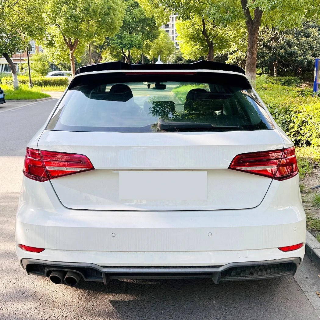 Rear Roof Lip Spoiler For Audi A3 S-Line S3 8V Sportback 2014-2020 Tail Wings Fixed Wind Spoiler Body kit Tuning