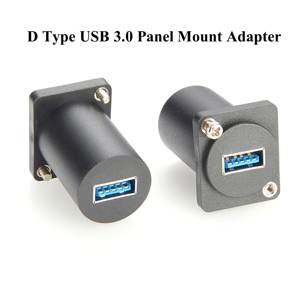 D Type USB 3.0 Female to Female Feedthrough Panel Mount Adapter NAUSB-3 Reversible USB 3.0 Chassis Socket Converter Coupler