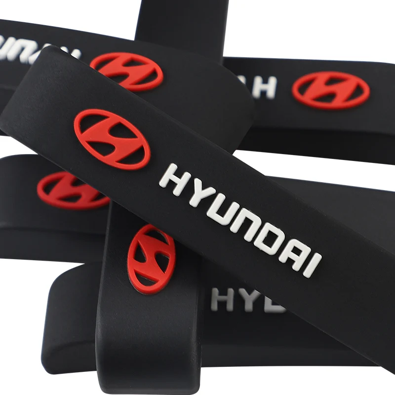 6Pcs Rubber Car Anti-Collision Bumper Strip Guards Protector Stickers For Hyundai Genesis N-LINE I10 I20 I30 I40 IX20 IX35 Kona