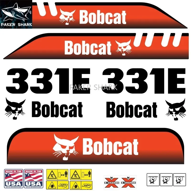 

For Bobcat Complete Set Stickers 331e Sticker Excavator