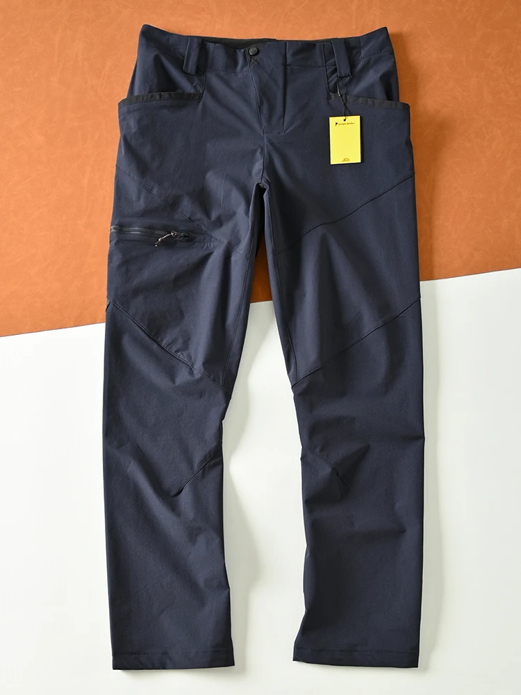 Outdoor High End Men's Soft  Pants Casual Trousers Waterproof Wear Resistant Fall Season Fashion Urban Style Long Pants