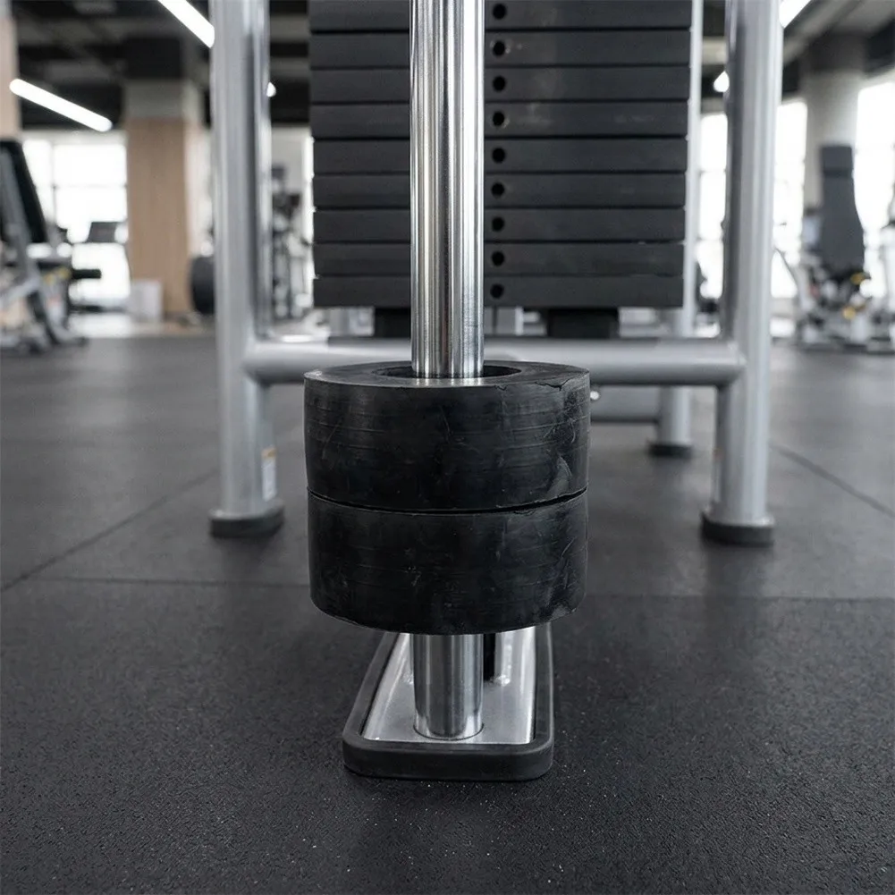 2Pcs Barbell Guide Rod Weight Plate Spacers Rubber Shock Absorbing Washers Suitable for 30mm Diameter Rods in Gym Equipment