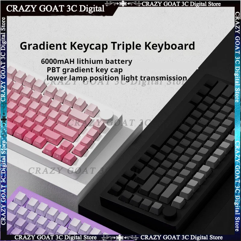 Imagem -02 - Akko Teclado Mecânico Gaming x Crazy Goat m1 M1w v3 Caixa de Alumínio Barebone Dit Kit 75 Pin Hot Swap Rgb Gasket Mount