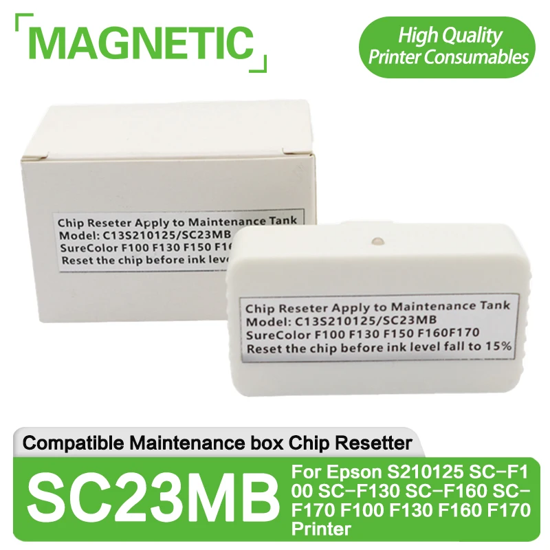 SC23MB waste ink S210125 Maintenance box chip resetter for Epson SC-F100 SC-F130 SC-F160 SC-F170 F100 F130 F160 F170 F150