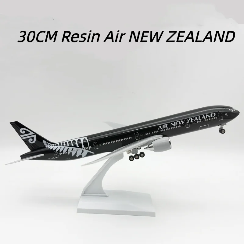 30CM Collectible Plane Air New Zealand B777 Diecast Airplanes With Stand & Wheel Collectible for Aviation Enthusiast Gift