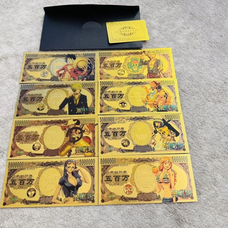 

Цельная периферия, памятные золотые купюры, золотая фольга, коллекция Луффи Зоро, творческая личность, подарок на день рождения, набор монет