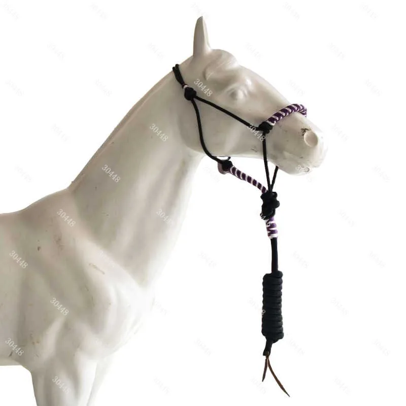 Equestrian Training Bridle, Rope Nylon Horse Bridle for Western Riding Training