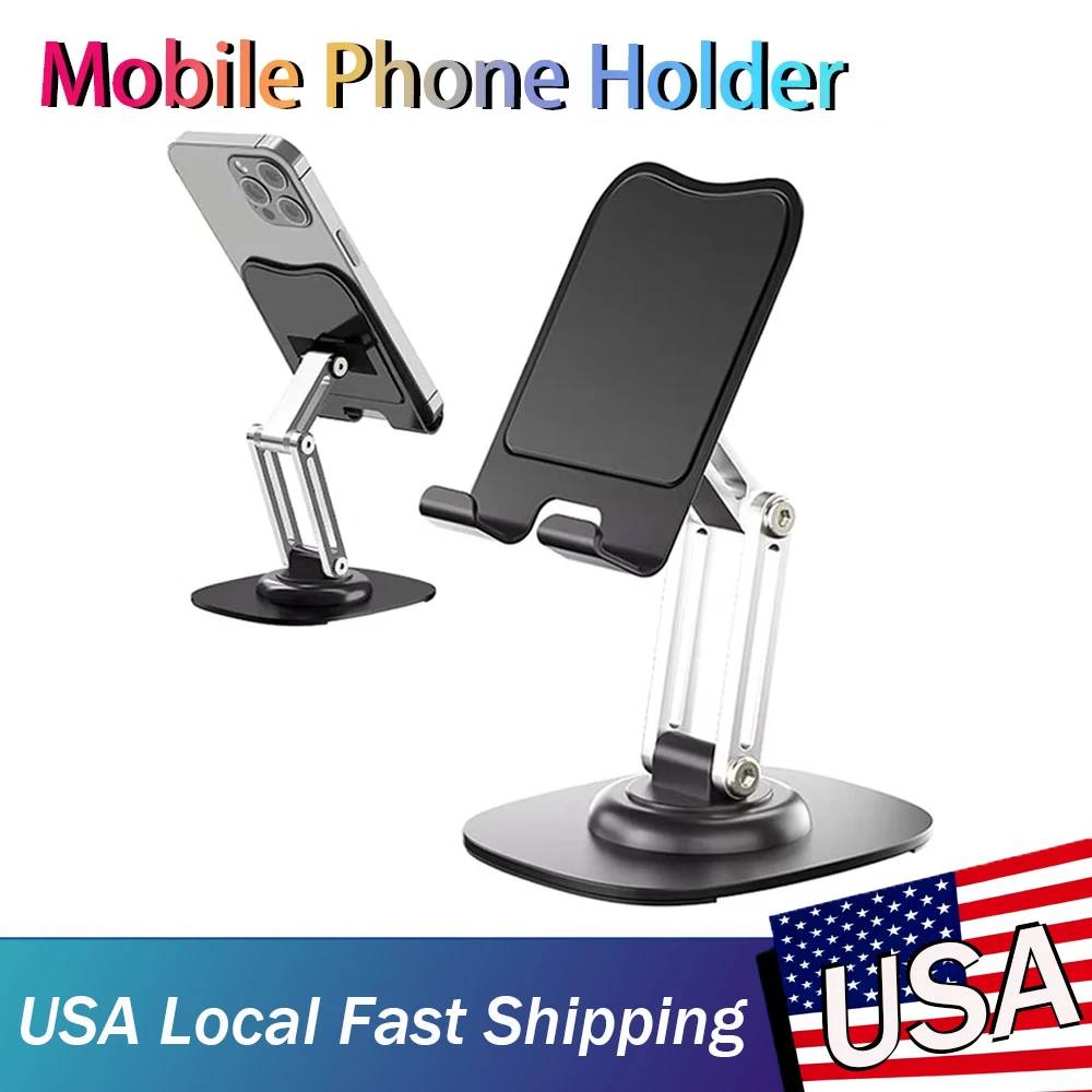 

Складной держатель для мобильного телефона, подставка для планшета, настольное крепление, гибкий регулируемый настольный кронштейн Live Lazy, поддержка всех телефонов