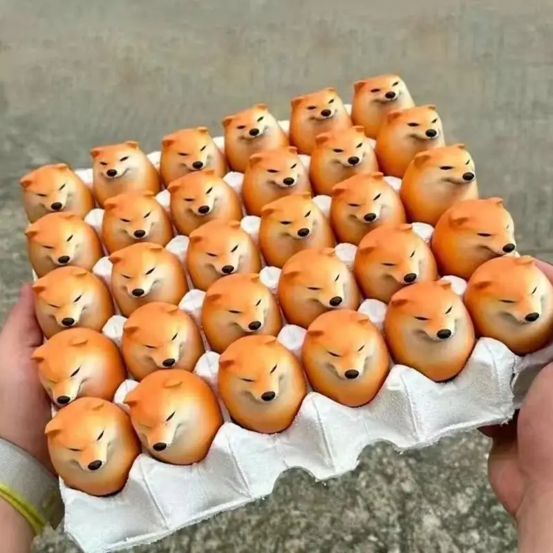 Zachte stretchy Shiba Dog Squeeze Splashing speelgoed voor Decompress Office PU Toy Antistress Toy Anxiety Reliever Kids Rewards