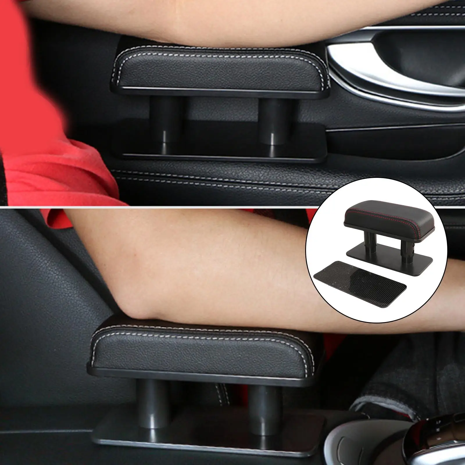 Car Armrest Pad 3 Height Level Retrofit Parts Fit for SUV Truck Vehicle