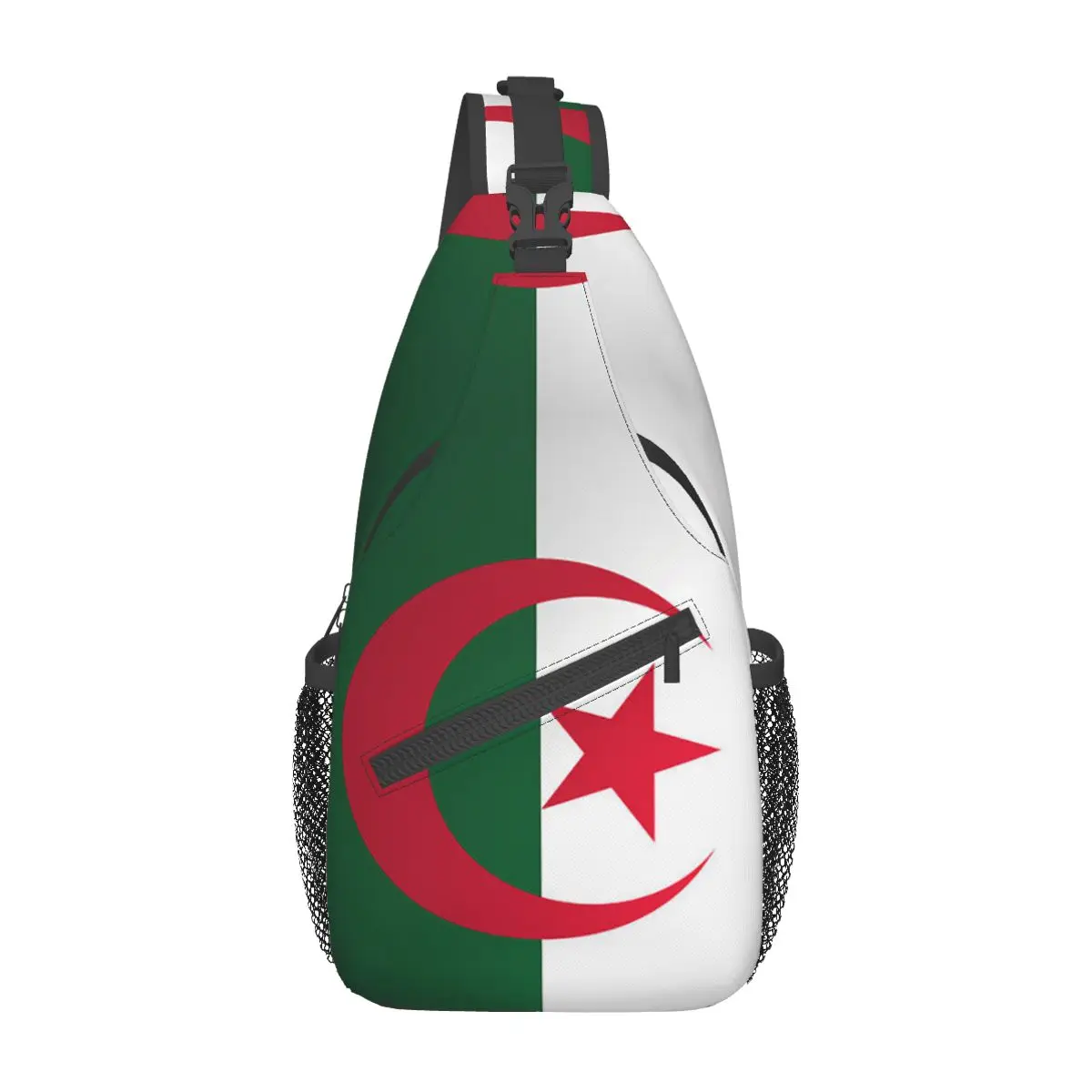 Algeria Flag Crossbody Sling Bag Small Chest Bag Shoulder Backpack Daypack for Hiking Travel Travel Satchel