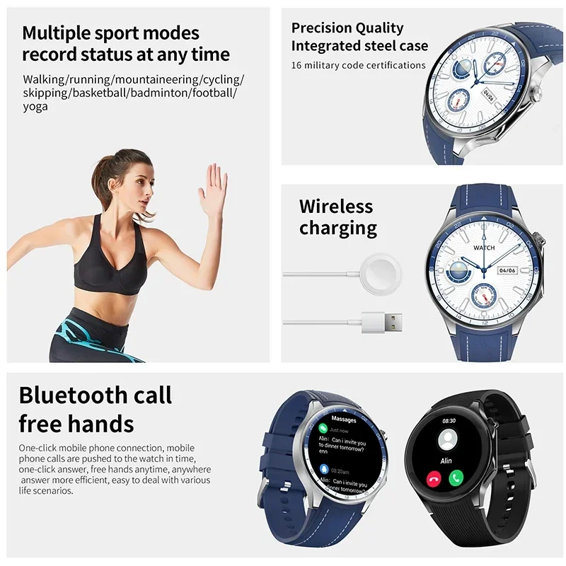 2025 novos homens relógio de negócios relógio x reprodução de vídeo smartwatch esporte fitness ip68 relógios à prova dip68 água