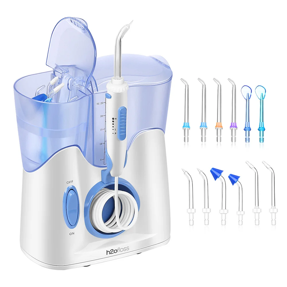 Oral Irrigator 800ml Water Flosser Home Use Dental Water Flosser for Teeth Cleaning With 12 Multifunctional Tips Oral Care Tool