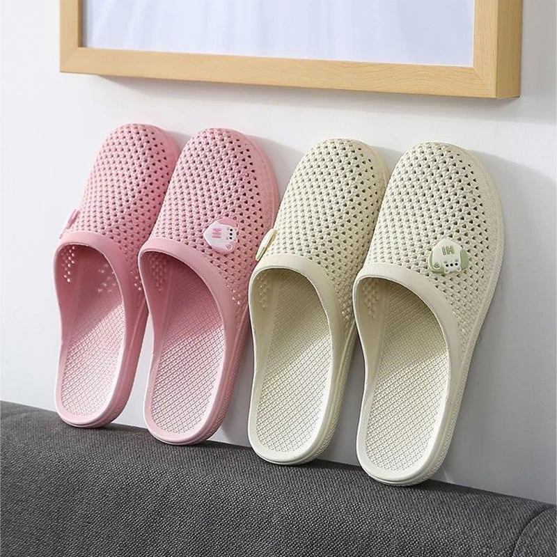 Summer New Slipper Slides Women Shoes Soft Sole Non-slip Hole Slide Flat Шлепанцы Женские Летние На Платформе Zapatos De Mujer