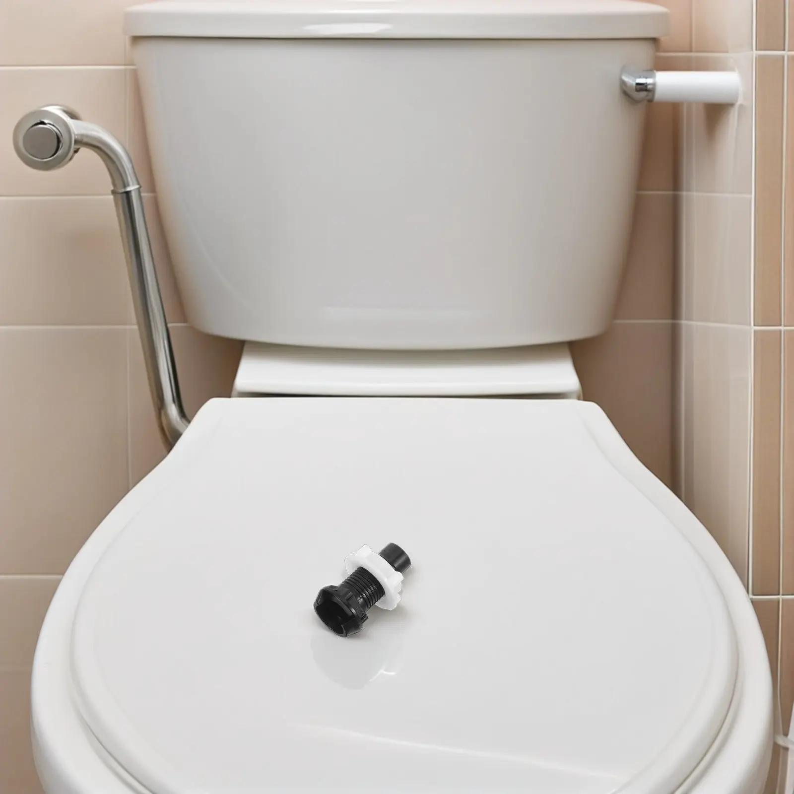 

Black Toilet Flush Lever Nut Screw Assembly Plastic Tank Handle Connector for Reliable Leak-Proof Bathroom Toilet Seat Repair