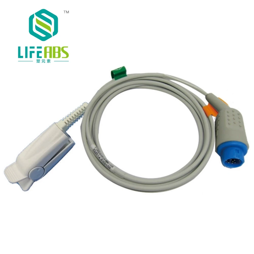 

Детский зажим для пальца, зажим для ушей, силиконовый длинный кабель, датчик кислорода Spo2, многоразовый датчик Spo2 для P * HILIPS12PIN, монитор пациента