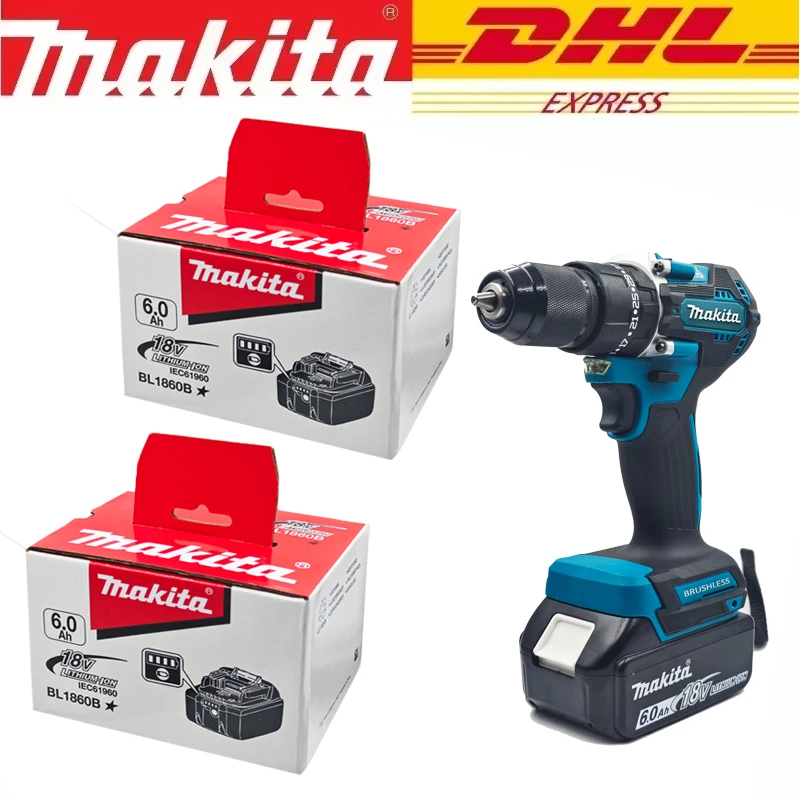 

Makita Original DDF487 Cordless Driver Drill Brushless Electric Impact Screwdriver 18V Rechargeable Battery BL1850