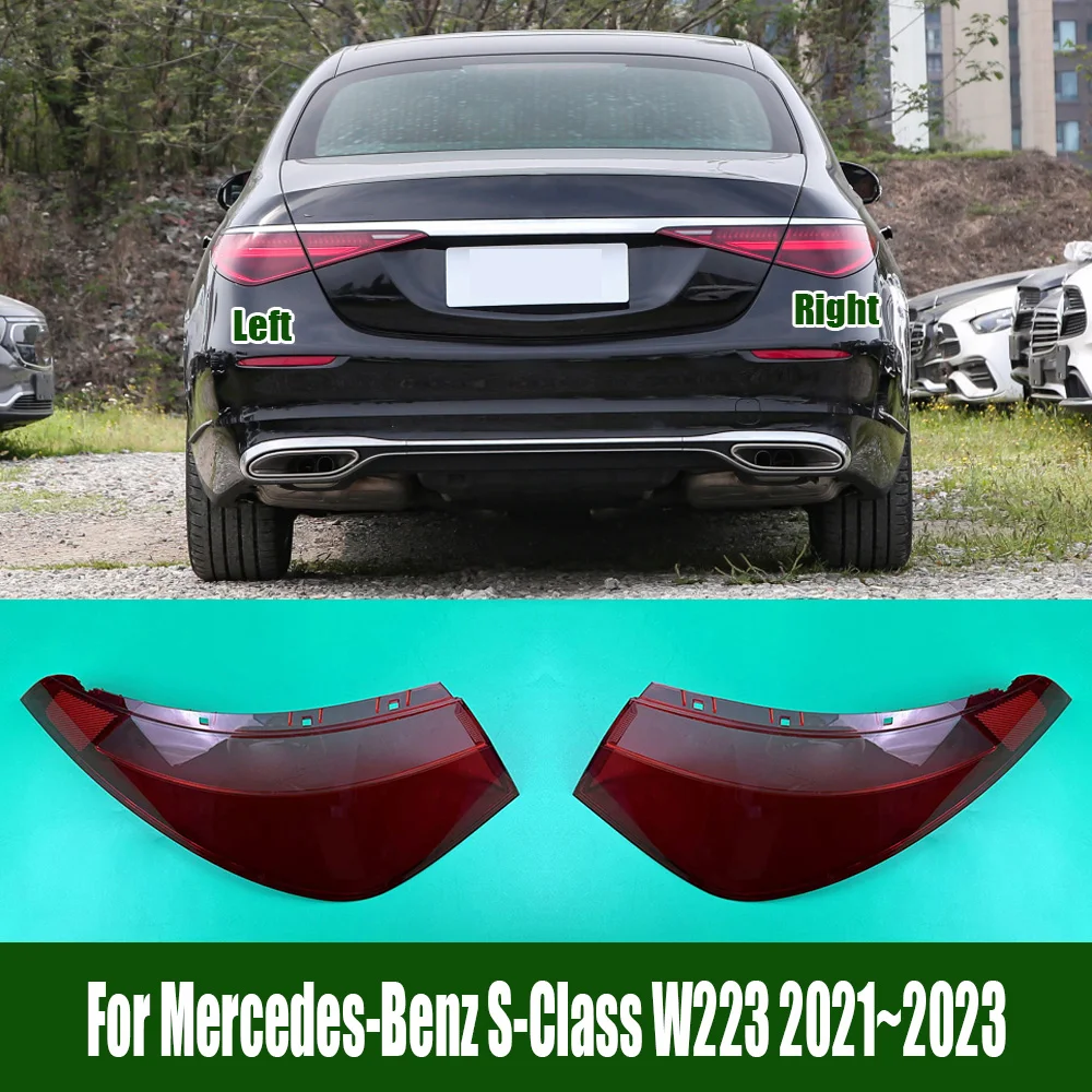 

For Mercedes-Benz S-Class W223 2021~2023 Rear Taillight Shell Brake Lights Shell Replace Auto Rear Shell Cover Mask Lampshade