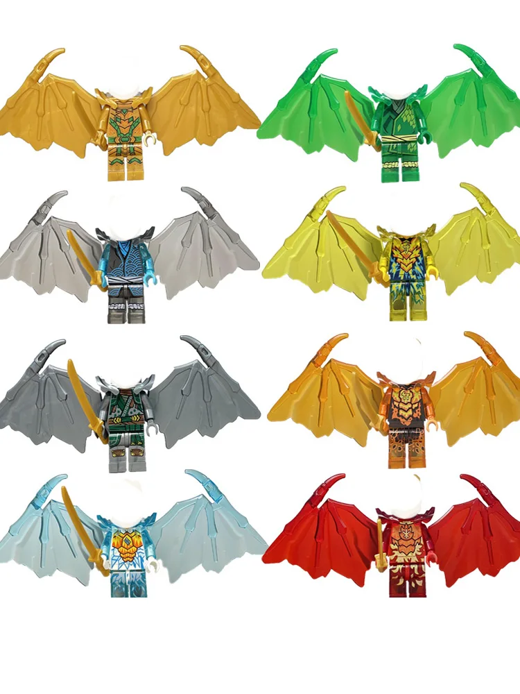 Ninja Figures Dragon Form DIY Building Blocks Lloyd Kai Jay Zane Model Niya MOC Bricks Kids Kits Gift for Children view 4