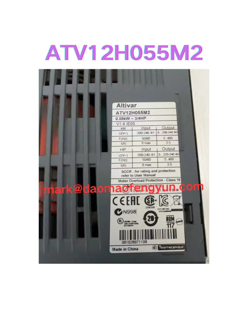 

ATV12H055M2 Б/у инвертор 0,55 кВт, тест в порядке