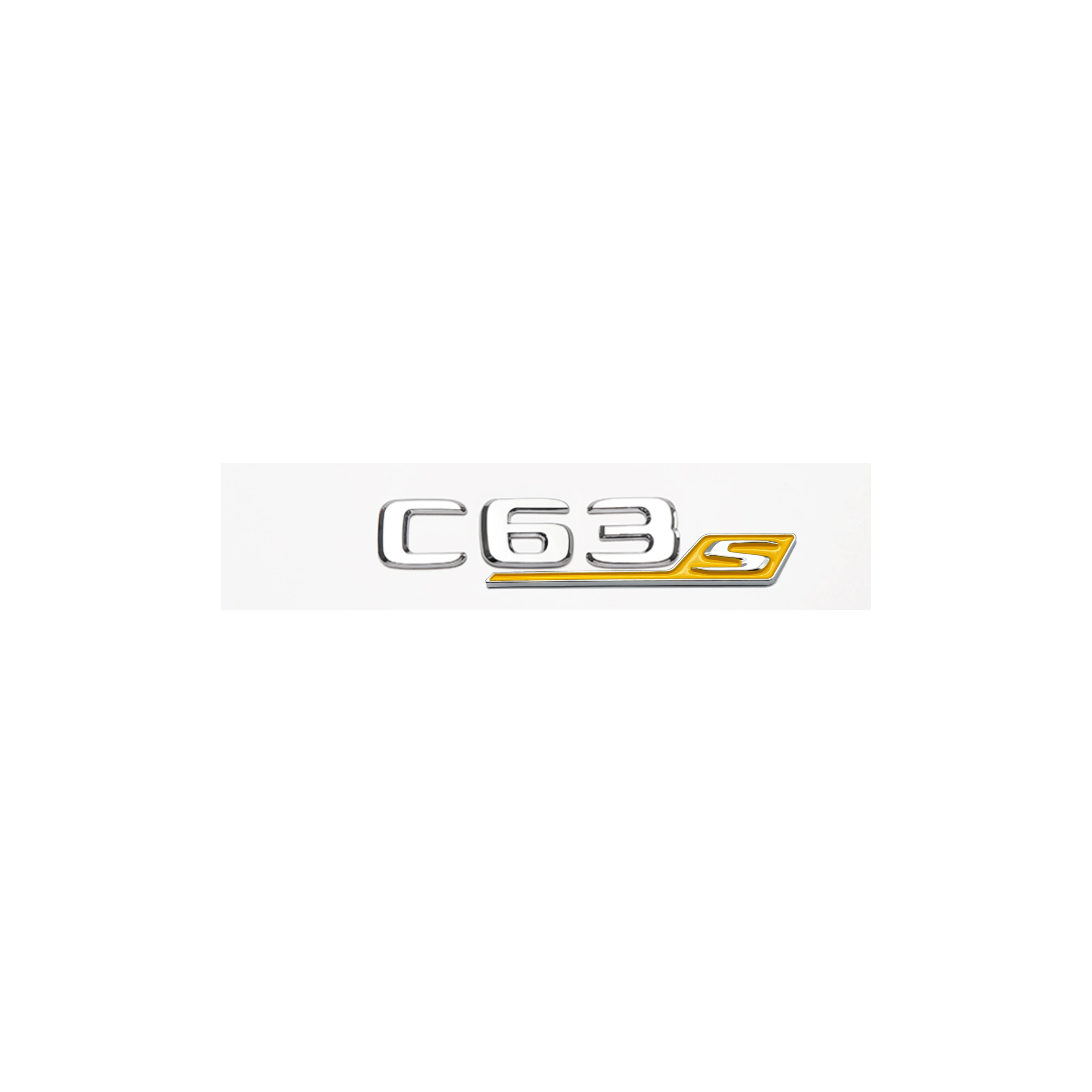 Chrome Trunk Emblem – W205 C63s AMG V8 Biturbo Badge Set, Black & Chrome
