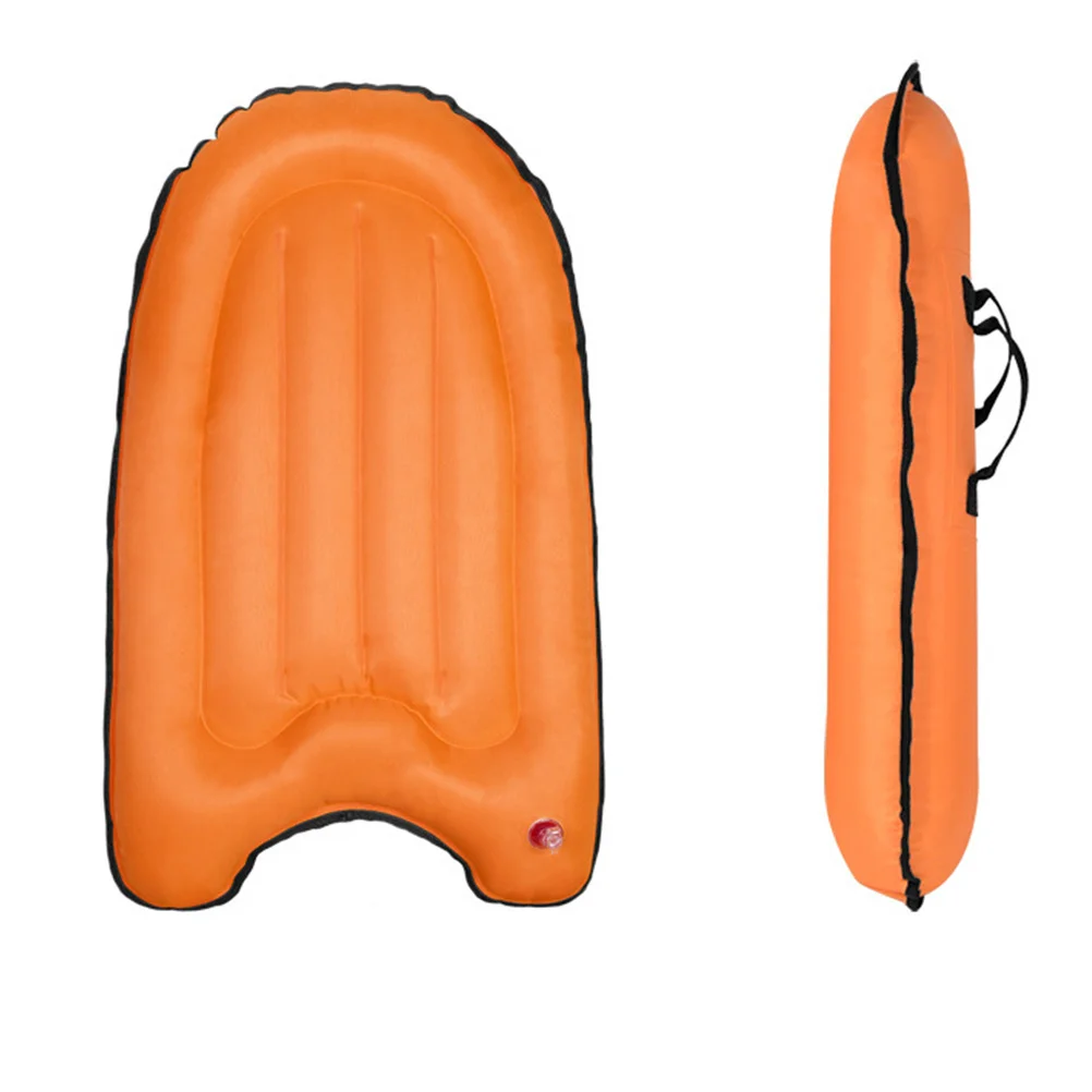 Orangefarbene aufblasbare schwimmende Liege aus strapazierfähigem, verdicktem PVC für Pool, Strand, Lounge-Partys, Spaß für Kinder und Erwachsene