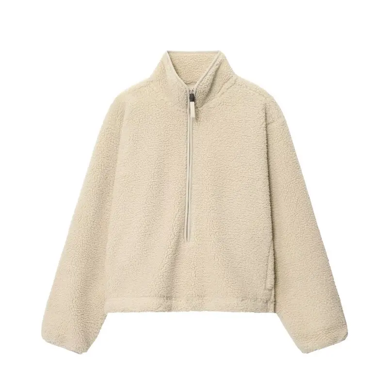 Fall 2025 Women's Loose Versatile Long Sve Fce Sports Top Coat Casual Comfortable Sli Outerwear Premium Quali