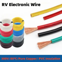 RV Copper Wire Flexible Cable Electric PVC Electrical Cable 300/500V Single-Core Multi-Strand Flexible Wire For Car Audio Wires